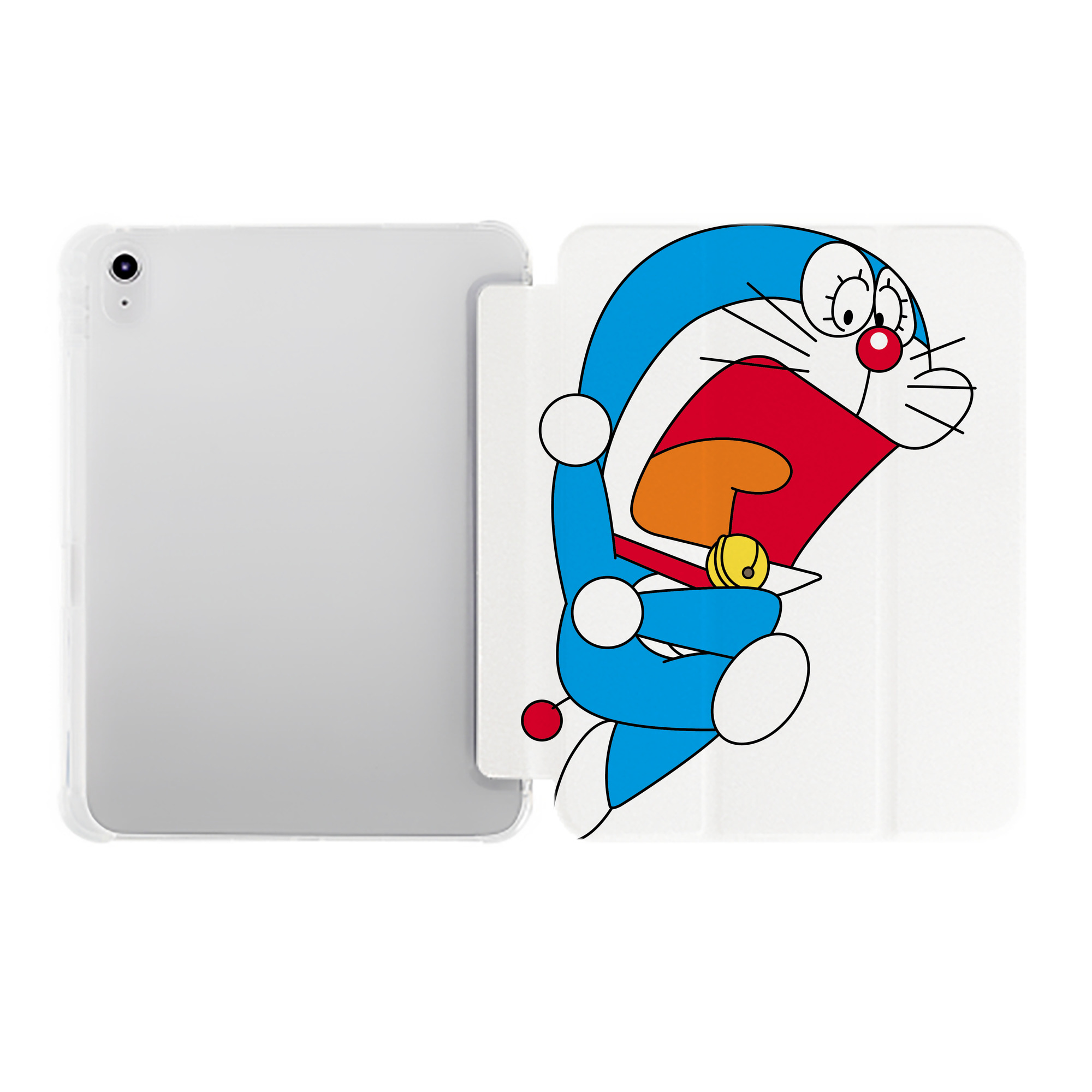 （画像用） ドラえもん Doraemon IPad ケース ペン収納付き 三つ折りスタンド PUレザー×シリコン 対応機種9.5/10.5/10.9インチ